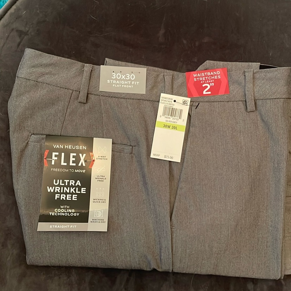 Van Husen flex freedom to move ultra wrinkle free dress pants straight fit